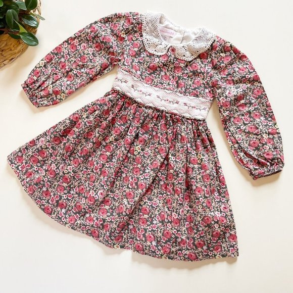 • Bonnie Jean Prairie Cottage Floral Dress • - Picture 1 of 6